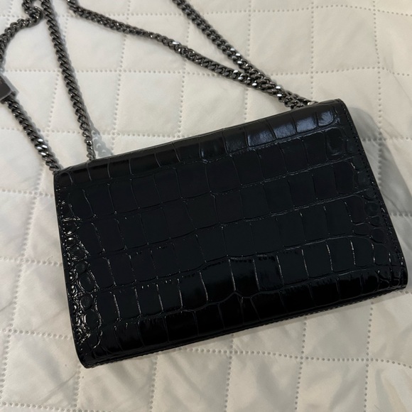 Saint Laurent Black Croc Small Kate Bag - Picture 11 of 11